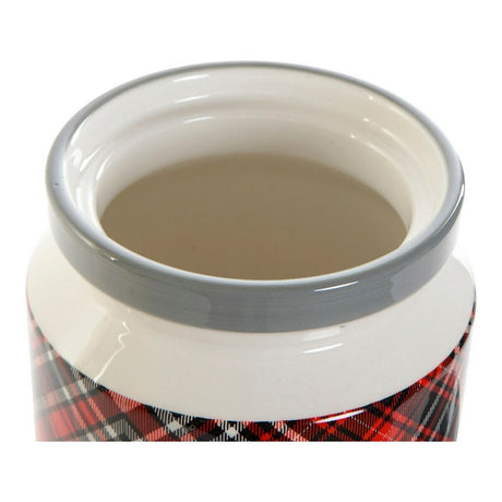 Bote DKD Home Decor Preto Vermelho Cinzento 15 x 15 x 22 cm - EcoNest