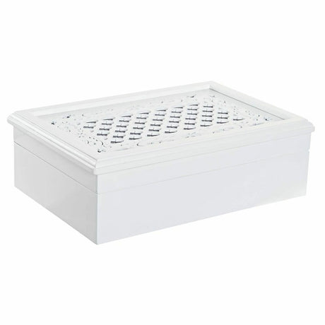 Guarda-Joias DKD Home Decor Relógios 29 x 20 x 9,5 cm Cristal Lilás Branco Madeira MDF - EcoNest