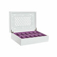 Guarda-Joias DKD Home Decor Relógios 29 x 20 x 9,5 cm Cristal Lilás Branco Madeira MDF - EcoNest