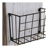 Porta-revistas DKD Home Decor Branco Castanho Metal Madeira de paulónia (57 x 10 x 40 cm) - EcoNest