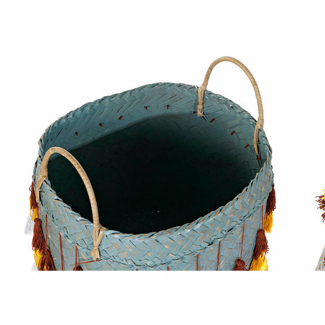 Conjunto de Cestas DKD Home Decor Bambu Bali Franjas (3 pcs) - EcoNest