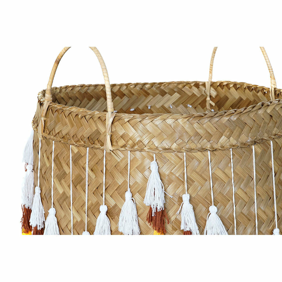 Conjunto de Cestas DKD Home Decor Bambu Bali Franjas (3 pcs) - EcoNest