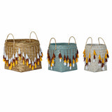 Conjunto de Cestas DKD Home Decor Bambu Bali Franjas (3 pcs) - EcoNest