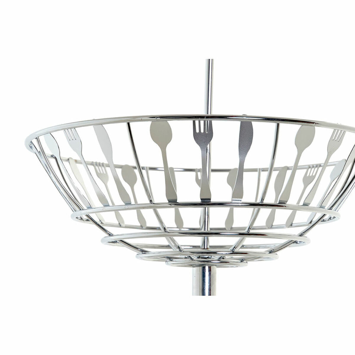Fruteira DKD Home Decor Prateado Metal Plástico 28 x 28 x 40 cm - EcoNest