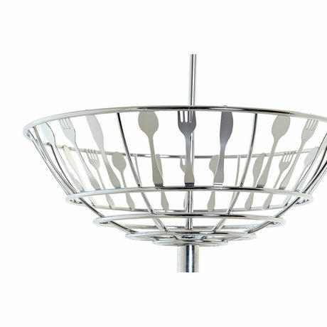 Fruteira DKD Home Decor Prateado Metal Plástico 28 x 28 x 40 cm - EcoNest