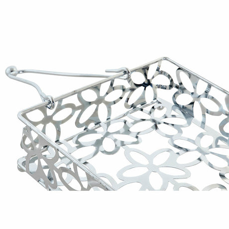 Porta-guardanapos DKD Home Decor Margarida Prateado Metal Plástico 18 x 19 x 6 cm - EcoNest