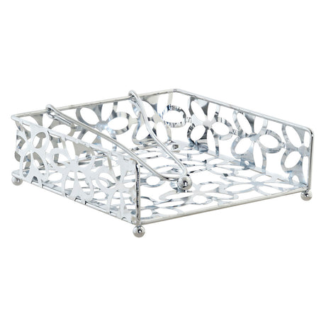 Porta-guardanapos DKD Home Decor Margarida Prateado Metal Plástico 18 x 19 x 6 cm - EcoNest
