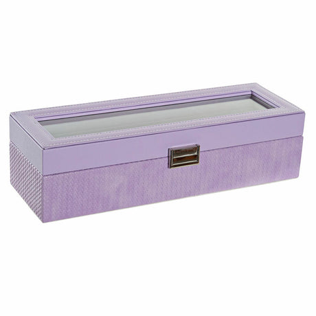Guarda-Joias DKD Home Decor 8424001859894 33 x 11 x 9 cm Cristal Lilás Poliuretano - EcoNest