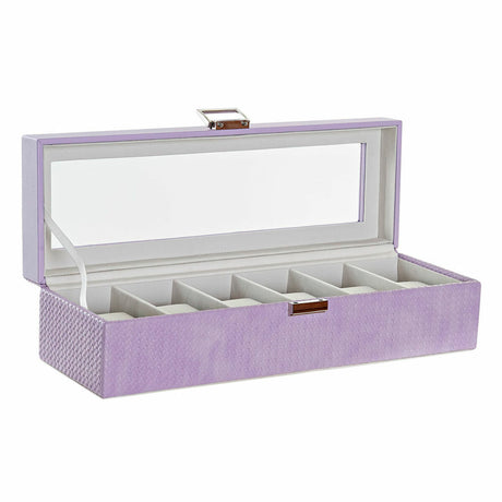Guarda-Joias DKD Home Decor 8424001859894 33 x 11 x 9 cm Cristal Lilás Poliuretano - EcoNest