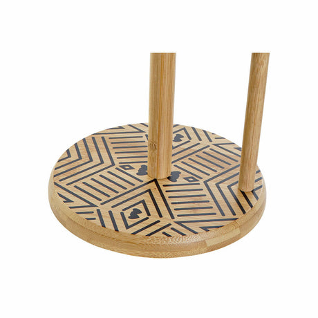 Suporte para Rolos de Papel de Cozinha DKD Home Decor Preto Natural Bambu 16,5 x 16,5 x 35 cm - EcoNest