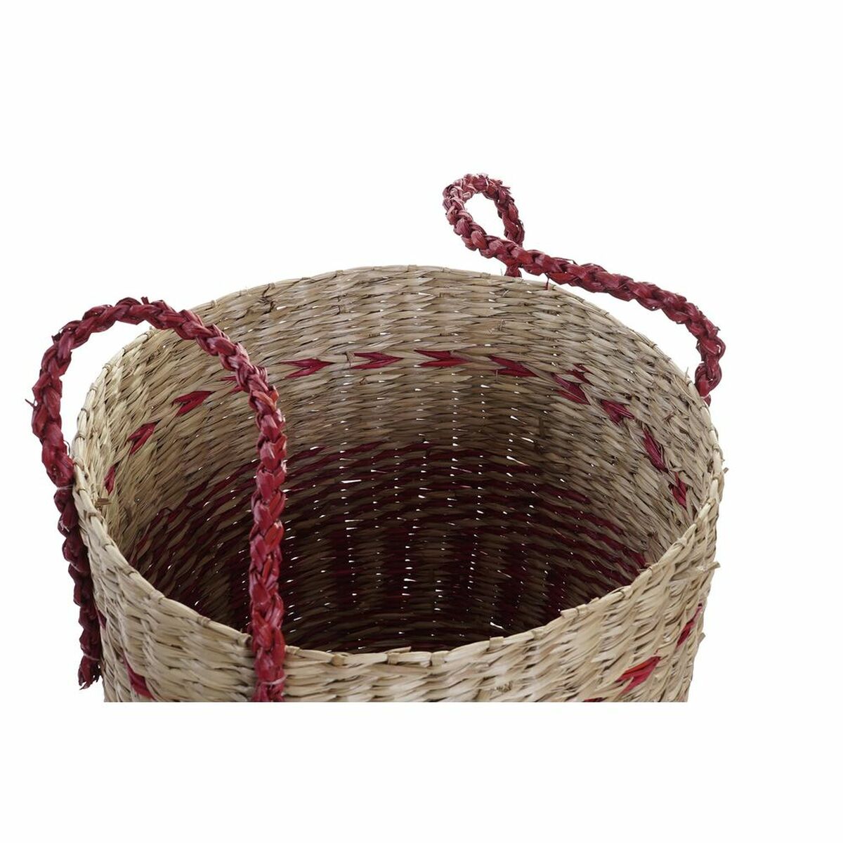 Conjunto de Cestas DKD Home Decor Natural Vermelho Zostera marina (2 pcs) (34 x 34 x 40 cm) - EcoNest