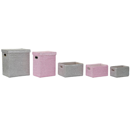 Conjunto de Cestas DKD Home Decor Polipropileno (42 x 33 x 50 cm) (5 pcs) - EcoNest