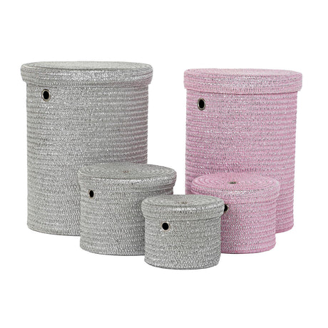 Conjunto de Cestas DKD Home Decor Polipropileno (42 x 42 x 50 cm) (5 pcs) - EcoNest