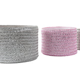 Conjunto de Cestas DKD Home Decor Cinzento Cor de Rosa Polipropileno 27 x 27 x 17 cm - EcoNest