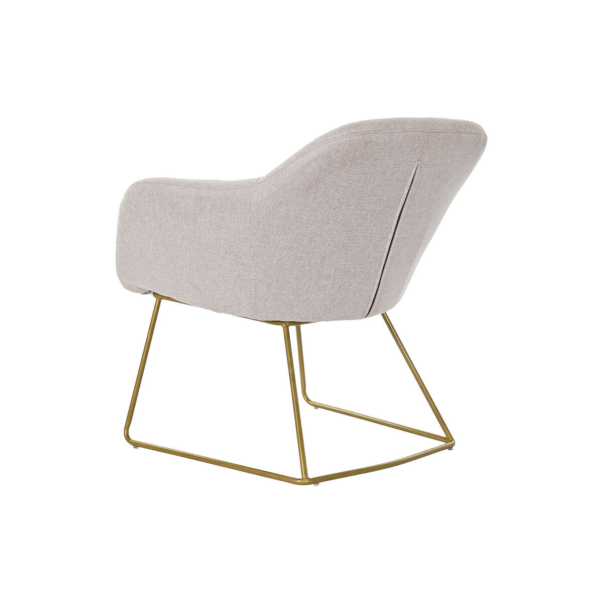 Poltrona DKD Home Decor Bege Dourado Metal 63 x 64 x 70 cm - EcoNest