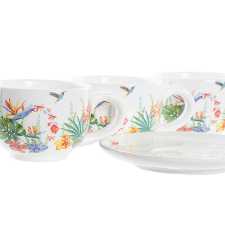 Conjunto de Chávenas de Café DKD Home Decor Multicolor 180 ml Dolomite - EcoNest