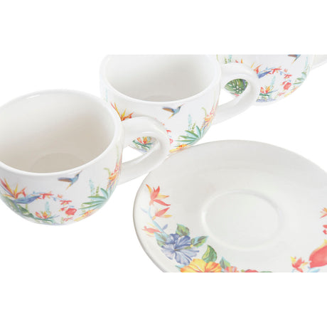 Conjunto de Chávenas de Café DKD Home Decor Multicolor 180 ml Dolomite - EcoNest