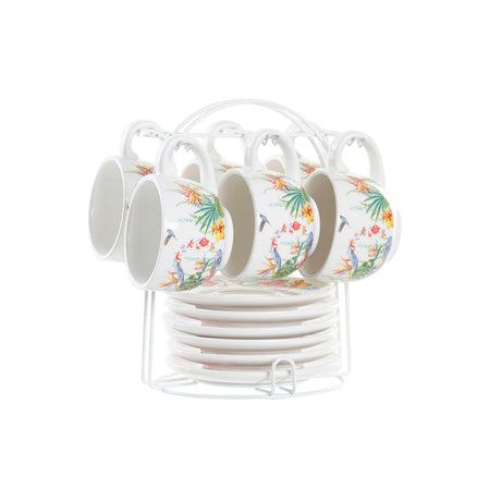 Conjunto de Chávenas de Café DKD Home Decor Multicolor 180 ml Dolomite - EcoNest