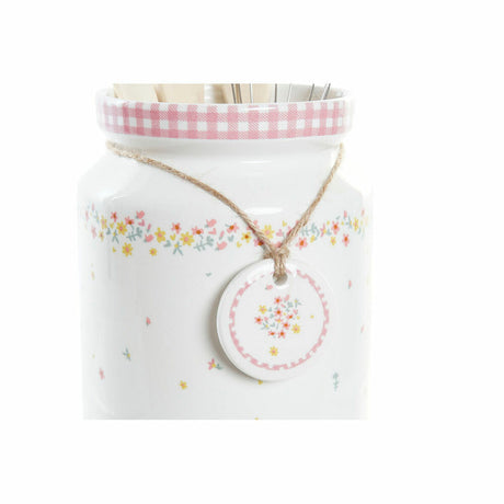 Conjunto de Utensílios de Cozinha DKD Home Decor Bloemen Dolomite Madeira MDF 12 x 12 x 22 cm - EcoNest