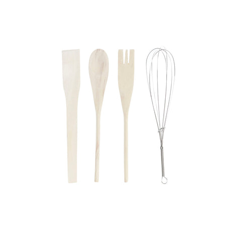 Conjunto de Utensílios de Cozinha DKD Home Decor Bloemen Dolomite Madeira MDF 12 x 12 x 22 cm - EcoNest