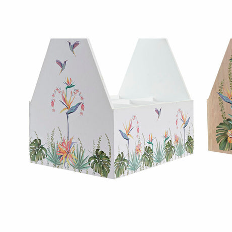 Suporte para garrafas DKD Home Decor Multicolor Madeira MDF 24 x 16,5 x 25 cm (2 Unidades) - EcoNest