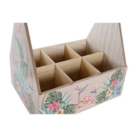 Suporte para garrafas DKD Home Decor Multicolor Madeira MDF 24 x 16,5 x 25 cm (2 Unidades) - EcoNest