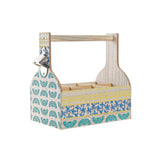 Suporte para garrafas DKD Home Decor 27 x 16,5 x 25 cm Azul Turquesa Madeira MDF (2 Unidades)