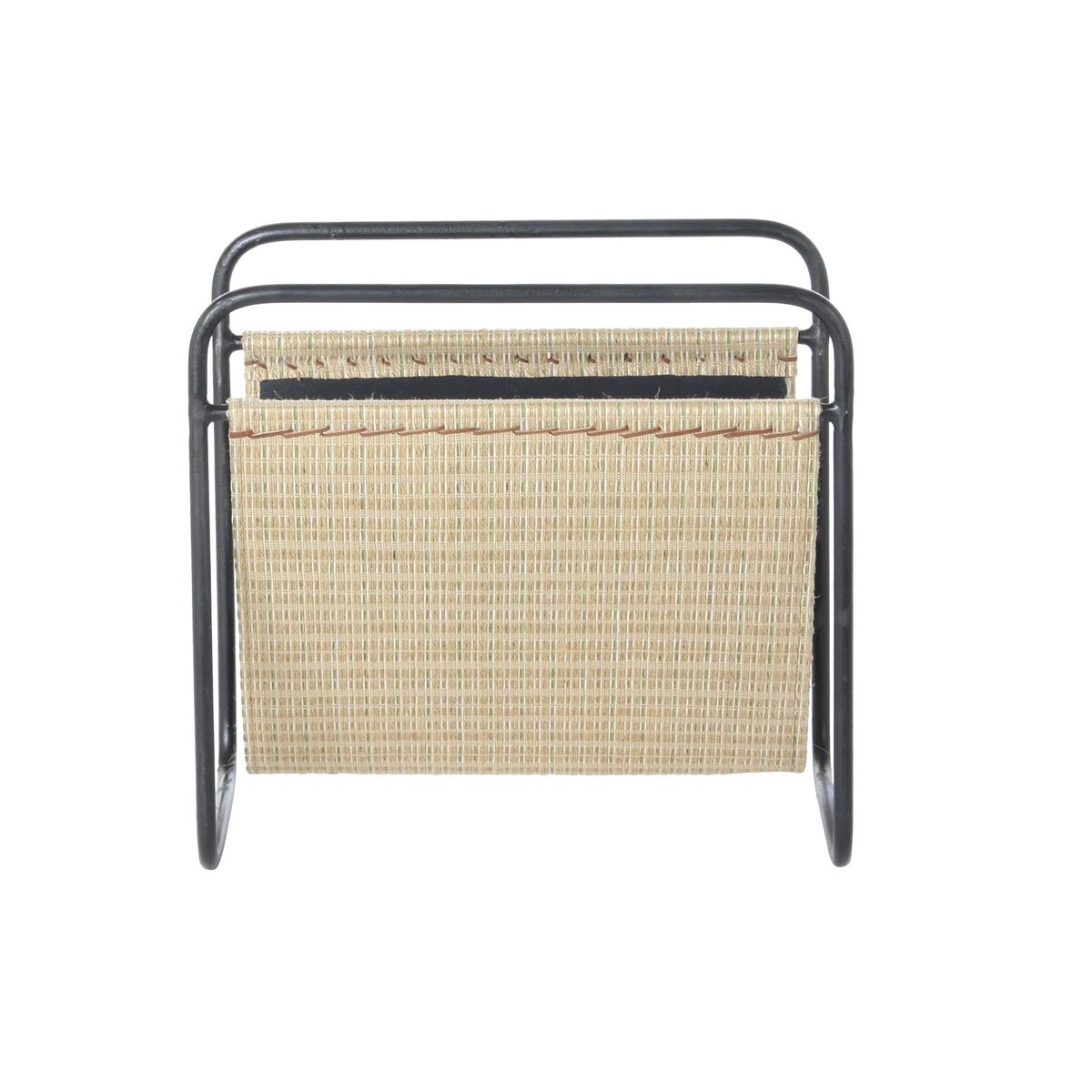 Porta-revistas DKD Home Decor 39 x 26 x 36 cm Natural Preto Metal - EcoNest