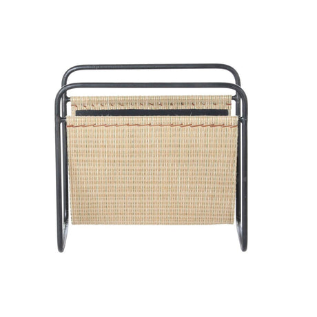 Porta-revistas DKD Home Decor 39 x 26 x 36 cm Natural Preto Metal - EcoNest