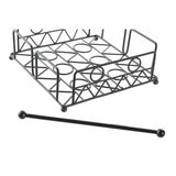 Porta-guardanapos DKD Home Decor Geométrico Preto Metal 18 x 18 x 7 cm - EcoNest