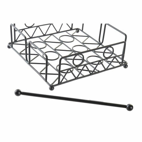 Porta-guardanapos DKD Home Decor Geométrico Preto Metal 18 x 18 x 7 cm - EcoNest