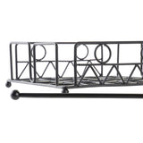 Porta-guardanapos DKD Home Decor Geométrico Preto Metal 18 x 18 x 7 cm - EcoNest