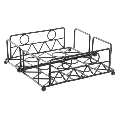 Porta-guardanapos DKD Home Decor Geométrico Preto Metal 18 x 18 x 7 cm - EcoNest
