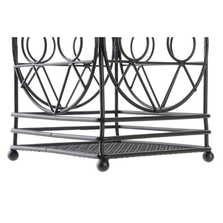 Escorredor de Talheres DKD Home Decor Preto Metal Geométrico 12 x 12 x 20 cm - EcoNest