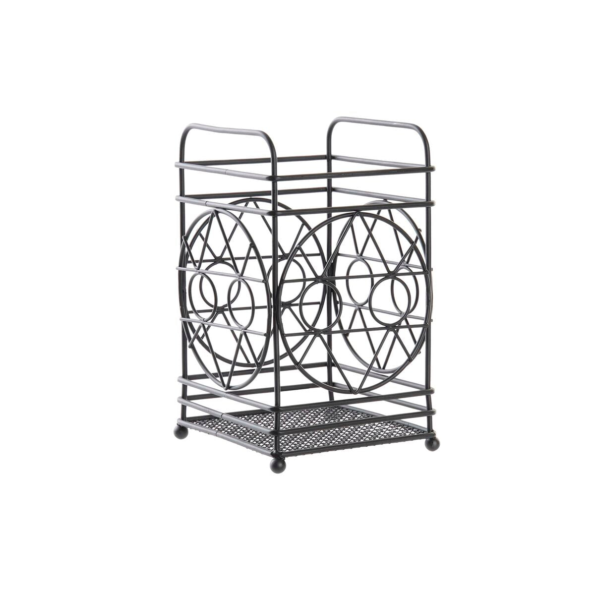 Escorredor de Talheres DKD Home Decor Preto Metal Geométrico 12 x 12 x 20 cm - EcoNest