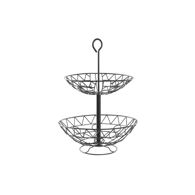 Fruteira DKD Home Decor Preto Metal 28 x 28 x 40 cm - EcoNest