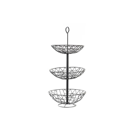 Fruteira DKD Home Decor 28 x 28 x 58 cm Preto Metal - EcoNest