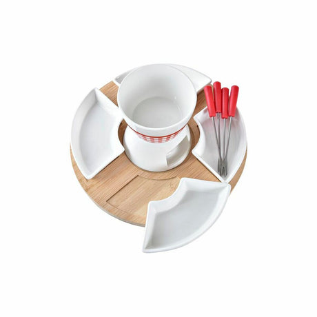 Fondue DKD Home Decor Vermelho 26,5 x 26,5 x 1,5 cm (10 pcs) - EcoNest