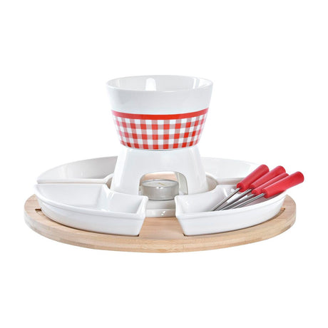 Fondue DKD Home Decor Vermelho 26,5 x 26,5 x 1,5 cm (10 pcs) - EcoNest