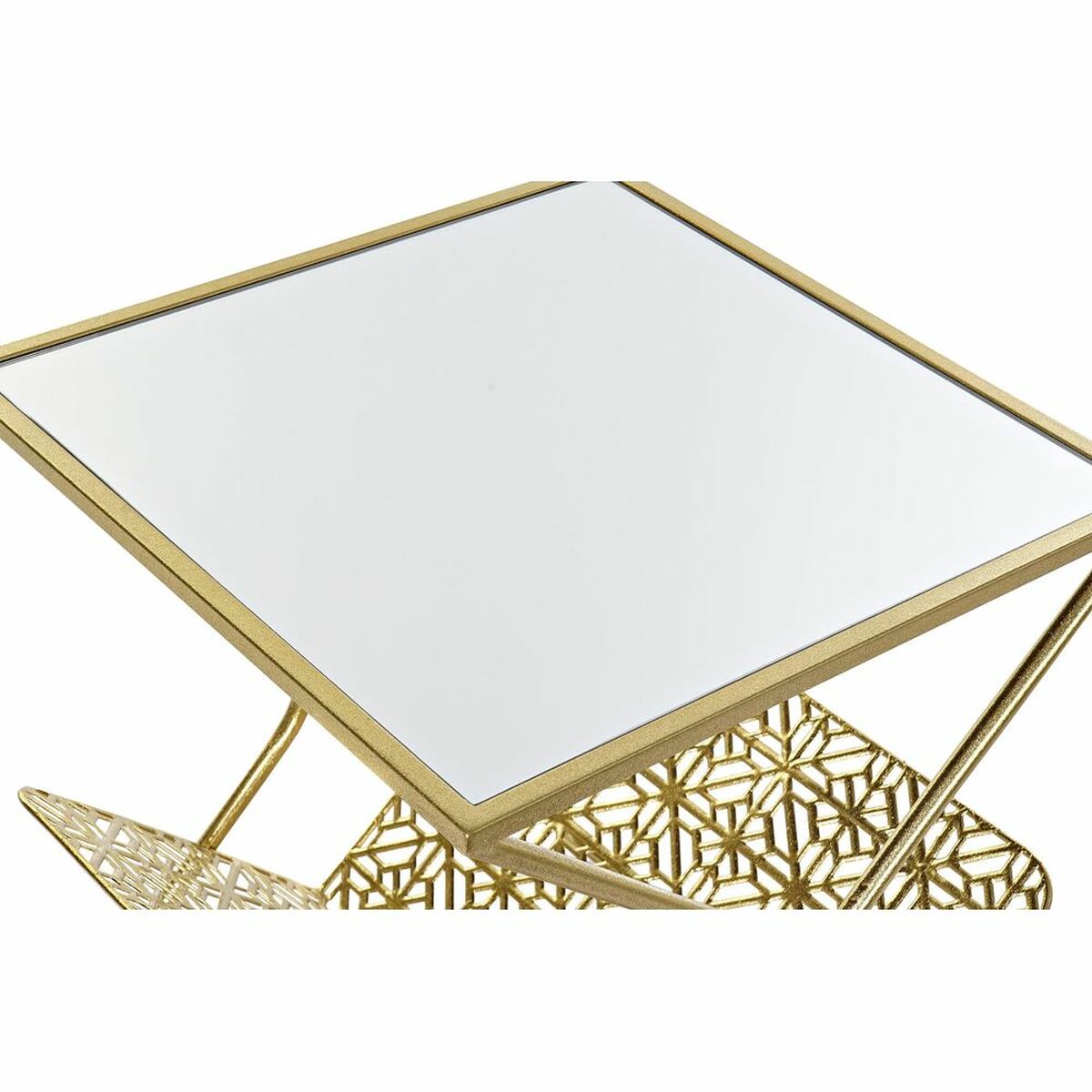 Porta-revistas DKD Home Decor Espelho Dourado Metal (45 x 45 x 55 cm) - EcoNest