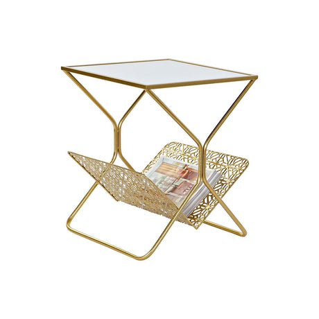 Porta-revistas DKD Home Decor Espelho Dourado Metal (45 x 45 x 55 cm) - EcoNest