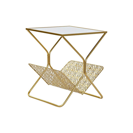 Porta-revistas DKD Home Decor Espelho Dourado Metal (45 x 45 x 55 cm) - EcoNest