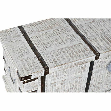 Arca DKD Home Decor Metal Branco Madeira de mangueira (116 x 40 x 45 cm) - EcoNest