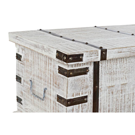 Arca DKD Home Decor Metal Branco Madeira de mangueira (116 x 40 x 45 cm) - EcoNest