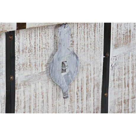 Arca DKD Home Decor Metal Branco Madeira de mangueira (116 x 40 x 45 cm) - EcoNest