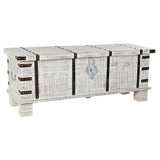 Arca DKD Home Decor Metal Branco Madeira de mangueira (116 x 40 x 45 cm) - EcoNest