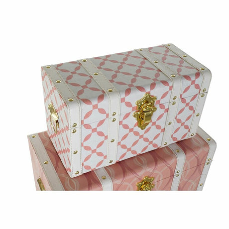 Conjunto de Baús DKD Home Decor Poliuretano Madeira MDF (60 x 35 x 41 cm) - EcoNest