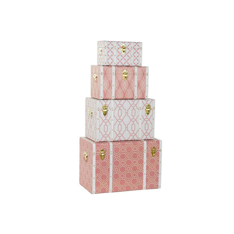 Conjunto de Baús DKD Home Decor Poliuretano Madeira MDF (60 x 35 x 41 cm) - EcoNest