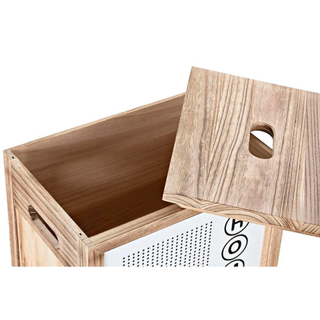 Cesto de Roupa Suja DKD Home Decor Natural Madeira de paulónia (40 x 30 x 55 cm) (5 Peças) - EcoNest