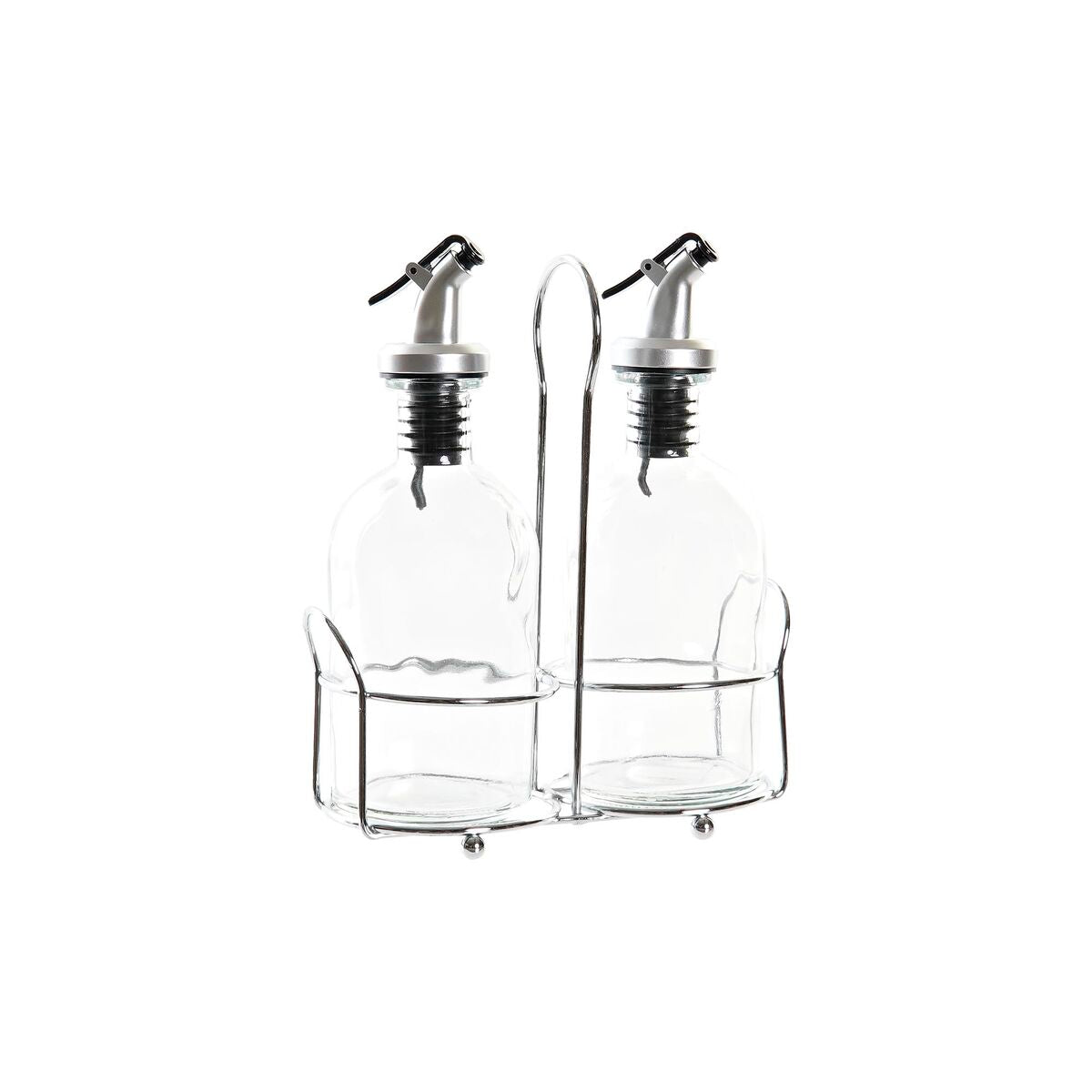 Galheteiro DKD Home Decor Galheteiro Transparente Metal Cristal (2 Unidades) (2 pcs) - EcoNest